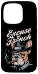 Coque pour iPhone 14 Pro Bulldog français Excuse My Frenchie Vintage Bulldog Lover