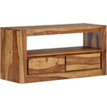 Meuble télé buffet tv télévision design pratique bois massif de sesham 80 cm