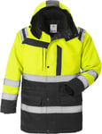 Fristads Høy synlighet vinterparkas cl 3 4042 PP Hi-Vis Gul / Svart XS