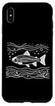 Coque pour iPhone XS Max Line Art Poisson Aquariste & Ichtyologiste Truite arc-en-ciel