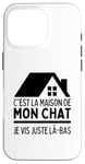 Coque pour iPhone 16 Pro J'habite Chez Mon Chat Maison De Chats, Je Vis Chez Mon Chat