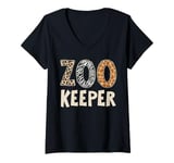 Womens Zookeeper Zoo Keeper Costume Adult Animals Wildlife Safari V-Neck T-Shirt