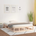 Cadre de lit 160x200 cm Bois massif - The Living Store - Brun