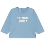 Petit Bateau Långärmad T-shirt Med Tryck Blå | Blå | 12 months