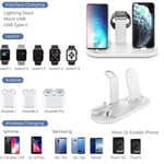 7in1-laturi iWatch iPhone AirPods langaton telakointiasema iPen Musta 250x104x56 mm