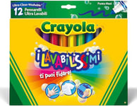 Crayola - 12 Feutres à colorier ultra lavables - Loisir créatif - Coloriage - papeterie - dessin - à partir de 3 ans - Jeu de dessin et coloriage