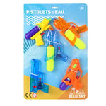 BLUE SKY - 5 Pistolets À Eau - Jeu de Plein Air - 048155 - Multicolore - Plastique - 25 cm - Jouet Enfant - Jeu de Plage - Piscine - À Partir de 3 Ans