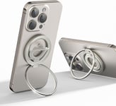 Support D'anneau De Téléphone Magnétique, Poignée De Téléphone Portable À 360 ° Avec Aimant Double Face, Béquille À Anneau De Doigt Pour Iphone 16 15 14 13 12, Samsung, Tous Les Smartphones