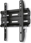 Support Mural TV Garantie 10ans (TV 19"" à 48"", VESA jusqu'à 200 x 200, écran de 48 à 122 cm jusqu'à 25kg, Support Plat, Distance au Mur 2.3cm, avec Chevilles Fischer) Noir