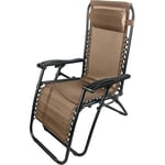 Chaise longue pliante multiposition Siesta Marron