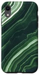 Coque pour iPhone XR Vert émeraude abstrait éclectique élégant motif bohème