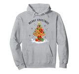 Funny Pizza on Earth Christmas Tree Merry Crust-mas Pizzamas Pullover Hoodie