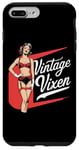 Coque pour iPhone 7 Plus/8 Plus Retro Vixen In Red And Black Lingerie Vintage Design