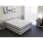 Deco In Paris - Matelas hybride refresh 160 x 200 cm ressorts ensachés et mémoire de forme épaisseur 32 cm