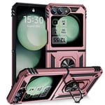 samsung Samsung Galaxy Z Flip 6 Military Armour Ring Case [Rosegold]