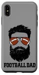 iPhone XS Max Football Dad Funny Messy Hair Beard Football Dad Case