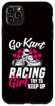 Coque pour iPhone 11 Pro Max Go Kart Racing Girl essaie de suivre le rythme