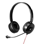 Bluestork - MC 202 Casque Micro PC Filaire Jack/3,5 mm, Son Stéréo, Micro Rotatif, Antibruit, Ultra Confort, Léger, Contrôle du Volume - Casque teletravail - Compatibilité Universelle - New