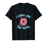 Carbs Are The Devil Funny Donut Diet New Year's Resolution T-Shirt