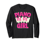 Music Lover Keyboard Pianist Funny Piano Girl Musician Gifts Long Sleeve T-Shirt