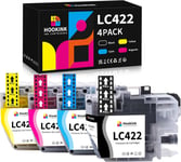 LC422 LC-422 Pack Cartouche d'encre Multipack Compatible pour Cartouche LC422 LC422XL LC-422XL pour MFC-J5340DW MFC-J5345DW MFC-J5740DW MFC-J6540DW MFC-J6940DW