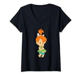 Womens The Flintstones Pebbles Flintstone V-Neck T-Shirt