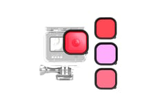 Ibroz Lot de 3 filtres Rouge, Violet, Magenta pour Boitier étanche Gopro H9