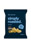 Simply Roasted - Sea Salt Crisps | Box of 24 x 21.5g bags | Less than 99 calories | 50% less fat | Low in Salt | Triple Cooked British Potato