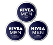 3x NIVEA Men Creme 150ml for Face, Body & Hands Aloe Vera & Vitamin E