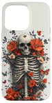 iPhone 15 Pro Max Skeleton Ribcage Anatomy with Flowers Butterflies Case