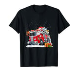 Firefighter Santa Fireman Driving Fire Truck Merry Christmas T-Shirt