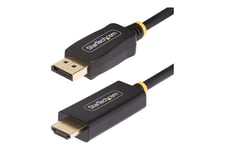 StarTech.com 9.8ft (3m) DisplayPort to HDMI Adapter Cable, 4K 60Hz with HDR, DP to HDMI 2.0b, Active Video Converter, DisplayPort Desktop to HDMI Monitor, M/M - DisplayPort to HDMI Cord (10F-DP-HDMI-4K60-HDR) - adapterkabel - DisplayPort / HDMI - 3 m