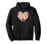 Funny Polar Bear Heart Valentine Polar Bear Womens Mens Kids Pullover Hoodie