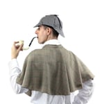 Adults Sherlock Holmes Victorian Detective Mantle Cape Only Fancy Dress