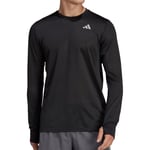 adidas Own The Run Mens Running Top Black Long Sleeve Reflective Jogging Jersey