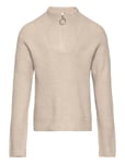 Name It Nkftimulle Ls Short Half Zip Knit Beige