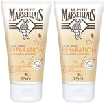 Le Petit Marseillais Crème Mains Réparation - Peaux Abimées et Desséchées 2x75 ml