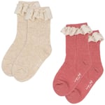 Konges Sløjd 2-Pack Pointelle-strumpor Pink Mix | Rosa | 22-24 EU