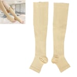 Compression Stockings Zipper Knee High Length Sports Pressure Hose(L/XL ) BLW