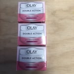 Olay Double Action Moisturiser Day Cream & Primer Normal Dry Skin 50ml  X 3