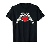 Funny Skeleton Hands Heart Valentines Day Bone Hand Heart T-Shirt