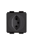 Crestron Electronics Crestron FT2A-PWR-SW series FT2A-PWR-SW-1-BASIC - power socket-outlet - power outlet module single Switzerland - 1 gang - 1 power socket - black