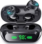 YIPUT Wireless Earbuds Bluetooth 5.3 Headphones 200 hours Playtime with 2000mAh charg Case,in Ear Headest IP7Waterproof Noise Cancelling Built-in Mic,Premiu Bass LCD Display,For Sports/Working/Study