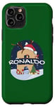 Coque pour iPhone 11 Pro Awesome Ronaldo Name w Santa Hat in Xmas Theme Christmas