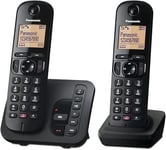 Téléphone sans fil numérique Panasonic Duo KX-TGC262 avec répondeur Noir