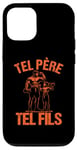 Coque pour iPhone 15 Pro Tel père tel fils accessoire musculation bodybuilding humour