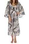 Joanna Hope Beach Kimono Kaftan Chain Print Size 12 Bikini Swimsuit Cover Up New