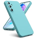 Oududianzi - Coque Compatible avec Samsung Galaxy A55 5G, [Coque Silicone Liquide] [Intérieur Microfibre] Souple Étuis en Caoutchouc Housse Antichoc Protection Bumper Coque Samsung A55 - Lightblue