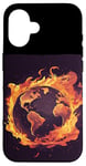 iPhone 16 Cool World in Flames Costume for Boys and Girls Case