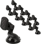 Scosche MAGWSM-10PKFLT MagicMount Support magnétique à Ventouse pour Tableau de Bord ou Pare-Brise de Voiture, tête magnétique réglable à 360°, Support Universel pour téléphone Portable pour iPhone,